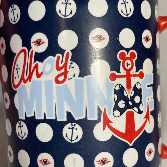 Vintage Disney Cruise Line DCL Minnie Mouse Ceramic Coffee Mug Cup Sailor Ahoy - Picture 13 of 14